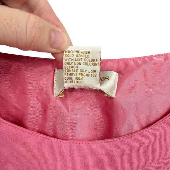 Vintage Victoria’s Secret Gold Label Barbie Pink 100% Cotton Sleepshirt Pajama - Picture 12 of 12